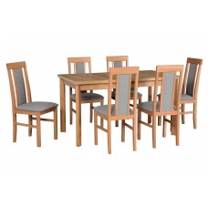 Virtuves galda komplekts ar 6 krēsliem MODENA 1-NILO 2